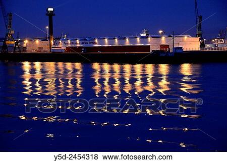 Cruise Terminal in Le Havre at night, Le Havre, Normandy, France View Large Photo Image Stock Photo - Cruise Terminal in Le Havre at night, Le Havre, Normandy, France. Fotosearch