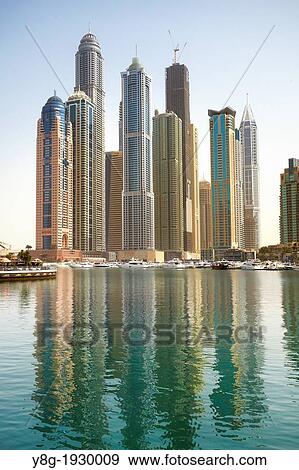 Stock Photo - Dubai Marina, modern architecture, Dubai, United Arab Emirates. Fotosearch