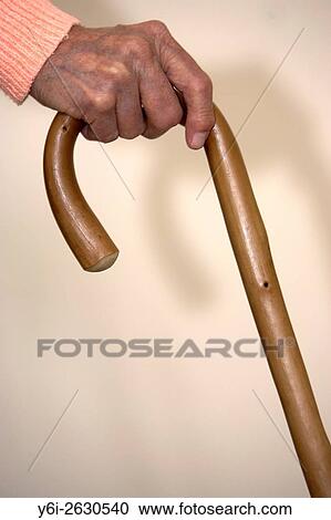 Elderly woman arthritic hand on walking stick. View Large Photo Image Stock Image - Elderly woman arthritic hand on walking stick.. Fotosearch