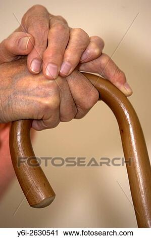 Elderly woman arthritic hands on walking stick. View Large Photo Image Stock Image - Elderly woman arthritic hands on walking stick.. Fotosearch