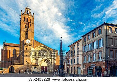 Europe, France, Midi-Pyrenees, Haute-Garonne, Toulouse. The Saint-Etienne Cathedral. View Large Photo Image Stock Photograph - Europe, France, Midi-Pyrenees, Haute-Garonne, Toulouse. The Saint-Etienne Cathedral.. Fotosearch