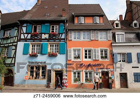 Stock Photograph - France, Alsace, Colmar, Quai de la Poissonnerie.. Fotosearch