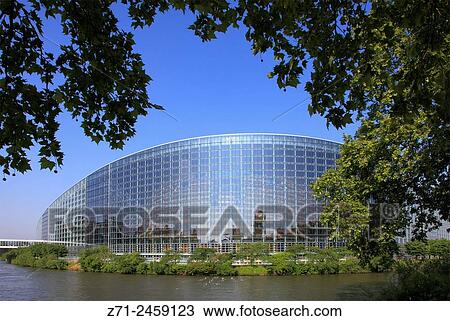 Stock Image - France, Alsace, Strasbourg, European Parliament.. Fotosearch