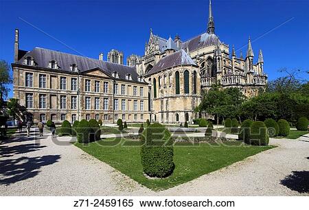 France, Champagne-Ardenne, Reims, Cathdrale Notre-Dame, cathedral, Palais du Tau. View Large Photo Image Stock Photography - France, Champagne-Ardenne, Reims, Cathdrale Notre-Dame, cathedral, Palais du Tau.. Fotosearch