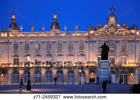 France, Lorraine, Nancy, Place Stanislas, Stanislas statue, City Hall. View Large Photo Image Stock Photo - France, Lorraine, Nancy, Place Stanislas, Stanislas statue, City Hall.. Fotosearch