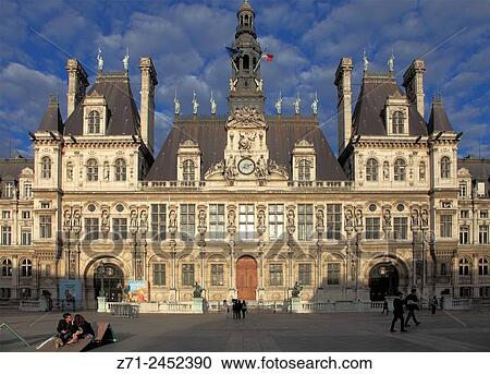 France, Paris, Htel de Ville, City Hall. View Large Photo Image Stock Image - France, Paris, Htel de Ville, City Hall.. Fotosearch