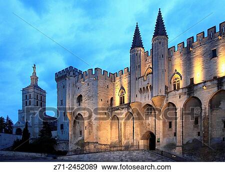 Stock Photo - France, Provence, Avignon, Palais des Papes, palace.. Fotosearch