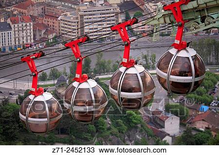 France, Rhne-Alpes, Grenoble, tlphrique, cable car. View Large Photo Image Stock Image - France, Rhne-Alpes, Grenoble, tlphrique, cable car.. Fotosearch