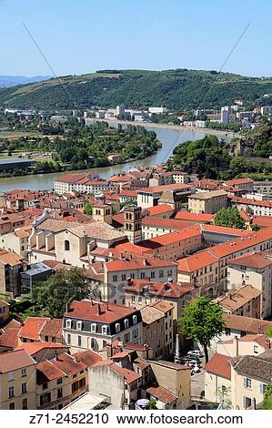 France, Rhne-Alpes, Isre, Vienne, general aerial view, skyline. View Large Photo Image Stock Image - France, Rhne-Alpes, Isre, Vienne, general aerial view, skyline.. Fotosearch