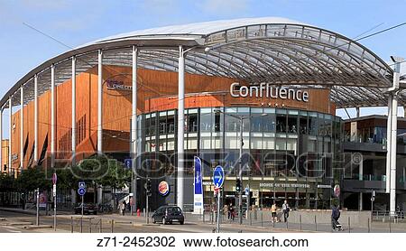 Stock Image - France, Rhne-Alpes, Lyon, Confluence, shopping and leisure complex.. Fotosearch