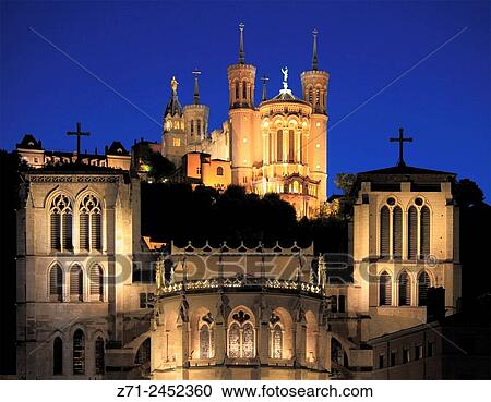 France, Rhne-Alpes, Lyon, Notre-Dame de Fourvire, Cathdrale St-Jean. View Large Photo Image Stock Image - France, Rhne-Alpes, Lyon, Notre-Dame de Fourvire, Cathdrale St-Jean.. Fotosearch
