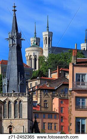Stock Photography - France, Rhne-Alpes, Lyon, Notre-Dame de Fourvire, St-Paul Church.. Fotosearch