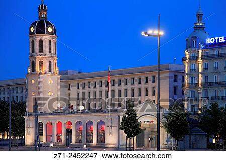 France, Rhne-Alpes, Lyon, Place Bellecour, Bell Tower. View Large Photo Image Stock Photo - France, Rhne-Alpes, Lyon, Place Bellecour, Bell Tower.. Fotosearch