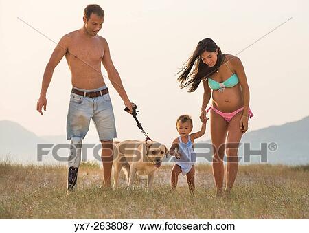 Handicapped father and family. View Large Photo Image Stock Photo - Handicapped father and family.. Fotosearch