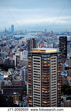 Japan, Osaka, Bay Area, aerial view,. View Large Photo Image Stock Photo - Japan, Osaka, Bay Area, aerial view,.. Fotosearch