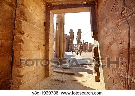 Stock Photograph - Luxor, Egypt - ruins of the Luxor Temple of Amun, Upper Egypt. Fotosearch