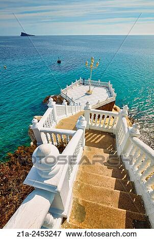 Mediterranean balcony viewpoint. Benidorm. Alicante. Valencia Community. Spain. View Large Photo Image Stock Photo - Mediterranean balcony viewpoint. Benidorm. Alicante. Valencia Community. Spain.. Fotosearch