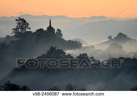 Myanmar, Rakhine State, Mrauk U, Sunrise. View Large Photo Image Stock Photo - Myanmar, Rakhine State, Mrauk U, Sunrise.. Fotosearch