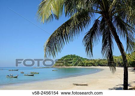 Myanmar, Rakhine State, Ngapali beach. View Large Photo Image Picture - Myanmar, Rakhine State, Ngapali beach.. Fotosearch