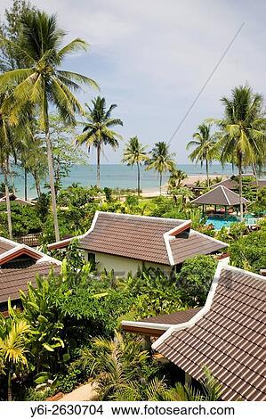 Picture - Nang Thong Bay Resort rebuilt after 2004 tsunami Khao Lak Thailand.. Fotosearch