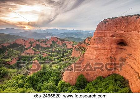 Stock Image - Natural park of Las Medulas, Leon, Spain.. Fotosearch