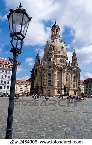 Neumarkt Square and Frauenkirche. The Frauenkirche (Church of our Lady) was originally built between 1726 and 1743. Completely destroyed in WW2 by allied bombing. Reconstruction commenced in 1992 and since 2005 has been a symbol of international... View Large Photo Image Stock Photograph - Neumarkt Square and Frauenkirche. The Frauenkirche (Church of our Lady) was originally built between 1726 and 1743. Completely destroyed in WW2 by allied bombing. Reconstruction commenced in 1992 and since 2005 has been a symbol of international.... Fotosearch