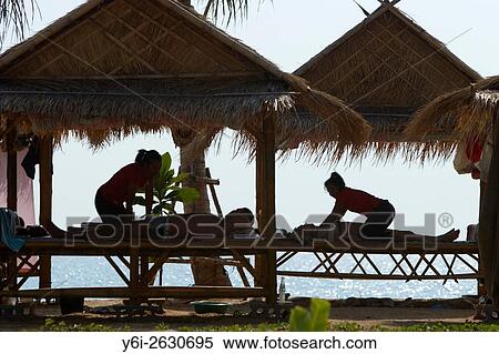 Open hut beach massage Bang Niang Beach near Khao Lak Thailand. View Large Photo Image Stock Photography - Open hut beach massage Bang Niang Beach near Khao Lak Thailand.. Fotosearch