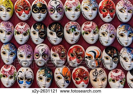Porcelain mask souvenirs, Venice, Italy. View Large Photo Image Stock Image - Porcelain mask souvenirs, Venice, Italy.. Fotosearch