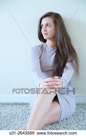 Stock Photo - portrait of a beautiful young Russian girl. Fotosearch