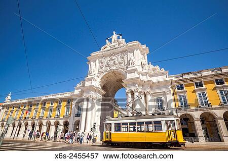 Stock Photo - Praa do Comrcio, Lisbon, Portugal.. Fotosearch