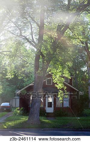 Single house in a suburban, midwestern town, Midland, Michigan, Midwest, USA View Large Photo Image Picture - Single house in a suburban, midwestern town, Midland, Michigan, Midwest, USA. Fotosearch