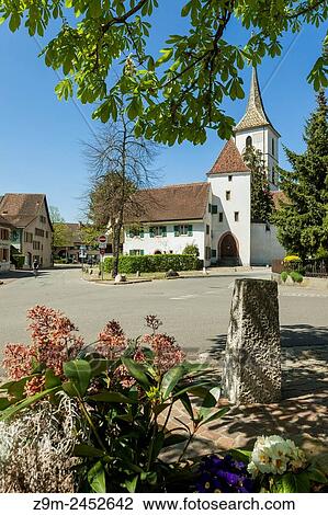Spring day in Muttenz, canton Basel-Country, Switzerland. View Large Photo Image Stock Image - Spring day in Muttenz, canton Basel-Country, Switzerland.. Fotosearch