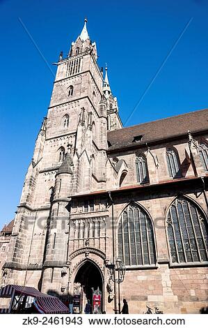 Stock Image - St Lawerence church, Nuremberg, Germany.. Fotosearch