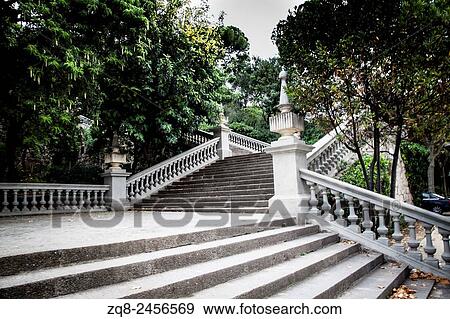 Stock Photo - Stairs in National Museum in Barcelona. Spain.. Fotosearch