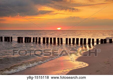 Sunrise at the Baltic Sea, Pomerania, Poland, Europe View Large Photo Image Stock Photo - Sunrise at the Baltic Sea, Pomerania, Poland, Europe. Fotosearch