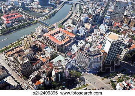 View from the Bitexco Financial Tower Observation Deck. Ho Chi Minh City, Vietnam. View Large Photo Image Stock Photography - View from the Bitexco Financial Tower Observation Deck. Ho Chi Minh City, Vietnam.. Fotosearch