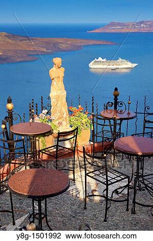 Village of Fira, Santorini Island, Cyclades, Greece View Large Photo Image Stock Image - Village of Fira, Santorini Island, Cyclades, Greece. Fotosearch