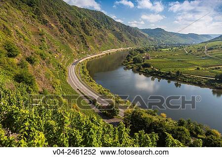 Vineyards of the Calmont, Europes steepest vineyard location, the river Moselle and the little village of Bremm, Rhineland-Palatinate, Germany, Europe View Large Photo Image Stock Image - Vineyards of the Calmont, Europes steepest vineyard location, the river Moselle and the little village of Bremm, Rhineland-Palatinate, Germany, Europe. Fotosearch