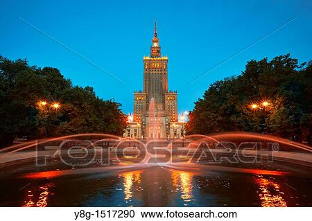 Warsaw, Palace of Culture and Science, Poland, Europe View Large Photo Image Stock Image - Warsaw, Palace of Culture and Science, Poland, Europe. Fotosearch