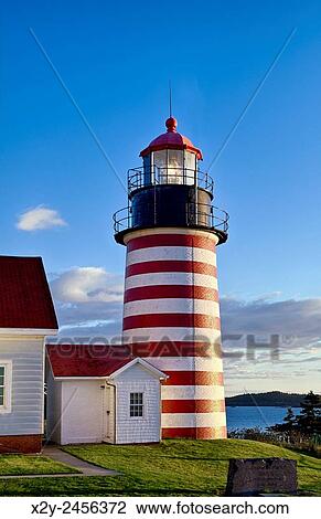 West Quoddy Head Light, Lubec, Maine, USA. View Large Photo Image Stock Image - West Quoddy Head Light, Lubec, Maine, USA.. Fotosearch