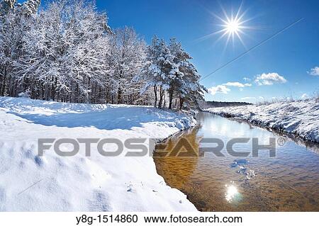 Winter landscape, Mazowsze region, Poland, Europe View Large Photo Image Stock Image - Winter landscape, Mazowsze region, Poland, Europe. Fotosearch