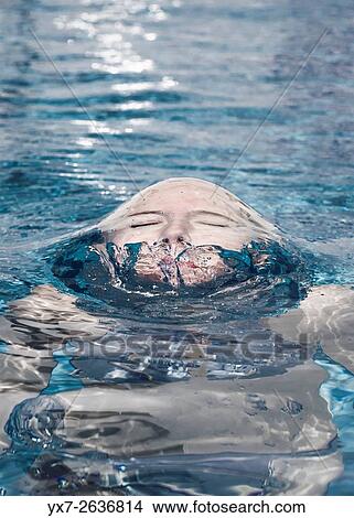 Woman in swimming pool. View Large Photo Image Picture - Woman in swimming pool.. Fotosearch