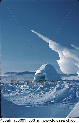 Traditionnel Inuit Esquimau Igloo Resolu Baie Canada Hiver Scenique Image 406ab Ad0001 003 M Fotosearch
