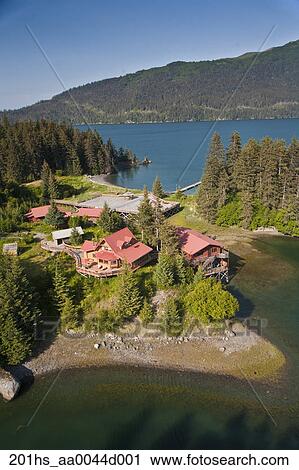 Aerial View Of Tutka Bay Wilderness Lodge Kachemak Bay State Park