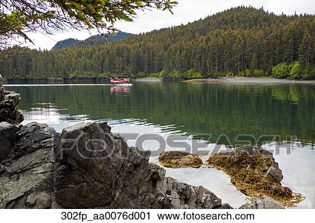 Cessna 206 Floatplane In Tutka Bay In Kachemak Bay State Park