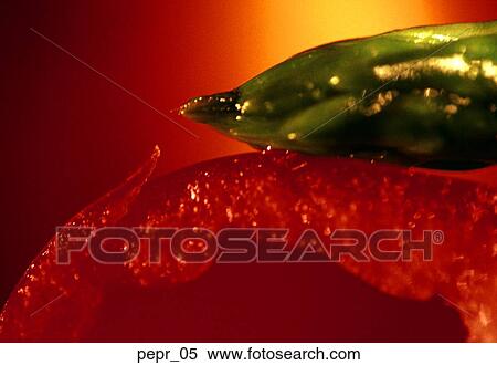 Stock Photography - red bell pepper, slice, abstract, composition, vegetable, food, cooking. Fotosearch
