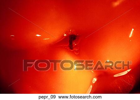 Stock Photo - yellow bell pepper, vegetable, food, cooking, close-up, wet, shiny. Fotosearch