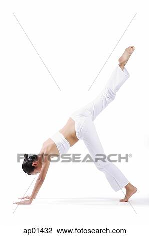 Stock Image - Woman doing cartwheel. Fotosearch