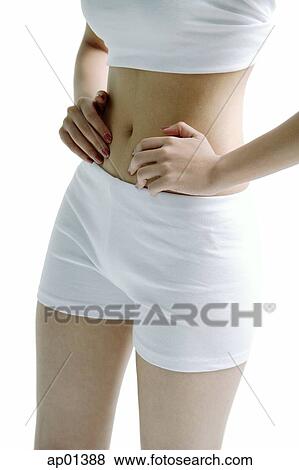Stock Photo - Woman with hands on waist. Fotosearch