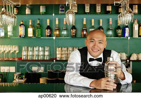 Bartender, portrait View Large Photo Image Stock Image - Bartender, portrait. Fotosearch
